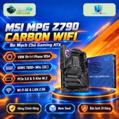 Bo mạch chủ MSI MPG Z790 CARBON WIFI trên đế tròn với nền công nghệ