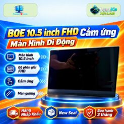 Màn hình di động BOE 10.5 inch đặt trên đế tròn với nền công nghệ phía sau