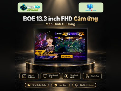 Màn hình di động BOE đặt trên đế tròn với phông nền công nghệ