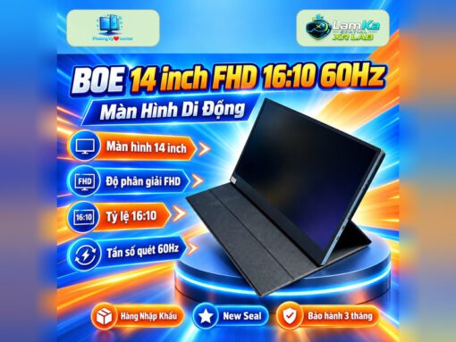 Màn hình di động BOE với bề mặt nhám và khung hình 16:10