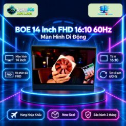 Màn hình di động BOE trưng bày trên đế tròn với nền công nghệ