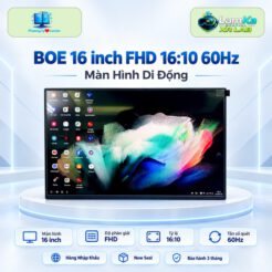 Màn hình di động BOE trên đế tròn với nền mang phong cách công nghệ