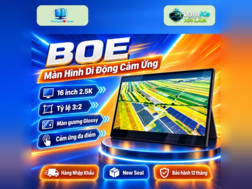 Màn hình di động BOE 16 inch đặt trên đế tròn với nền công nghệ