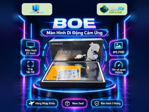 Màn hình di động BOE 21 inch trên đế tròn với phông nền công nghệ