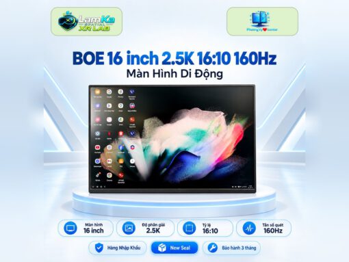 Màn hình di động BOE đặt trên đế tròn với nền công nghệ
