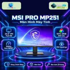 Màn hình MSI PRO MP251 trên đế tròn với nền công nghệ