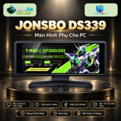 Màn hình phụ JONSBO DS339 đặt trên đế tròn với nền công nghệ
