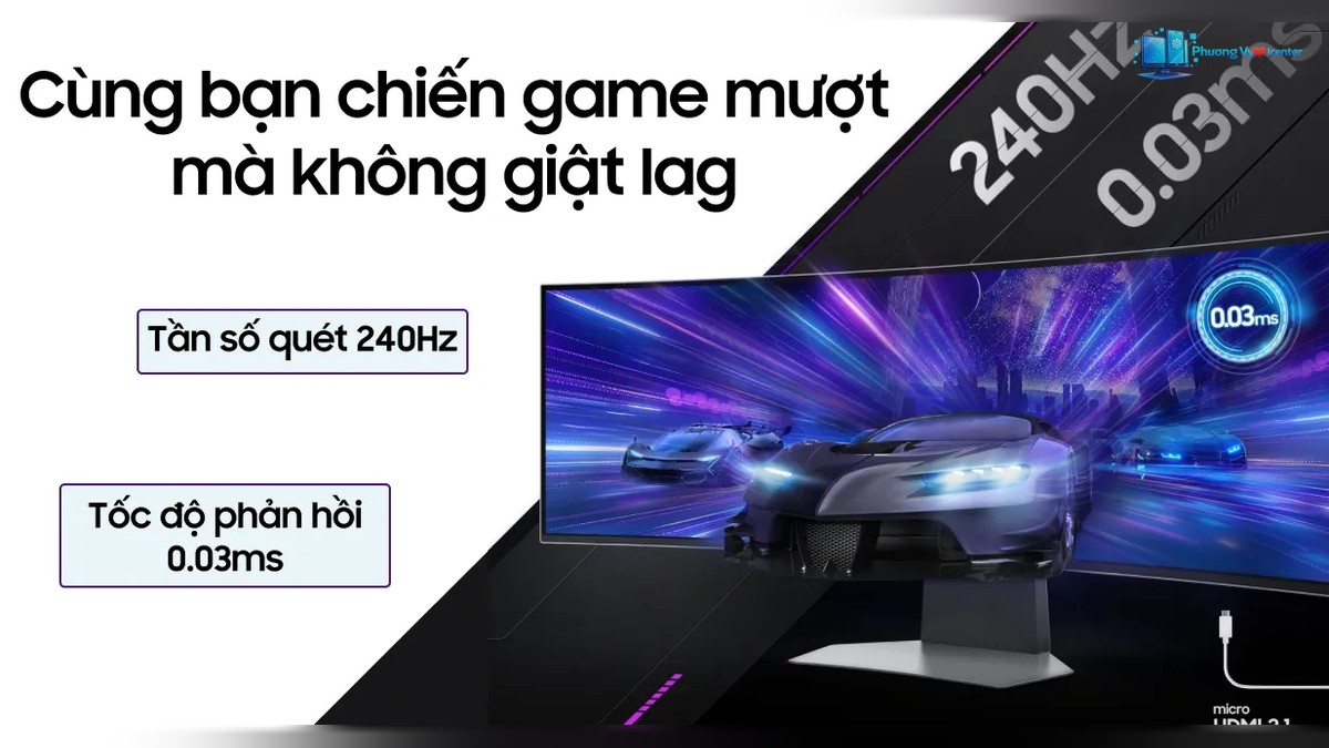 Màn hình Samsung Odyssey OLED G9 G95SC sử dụng tấm nền QD-OLED