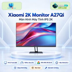 Màn hình Xiaomi A27Qi trên đế tròn với nền công nghệ