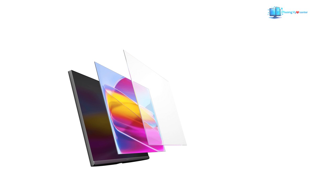 Màn hình Xiaomi A27Qi minh họa khả năng tái tạo màu sắc sau hiệu chỉnh
