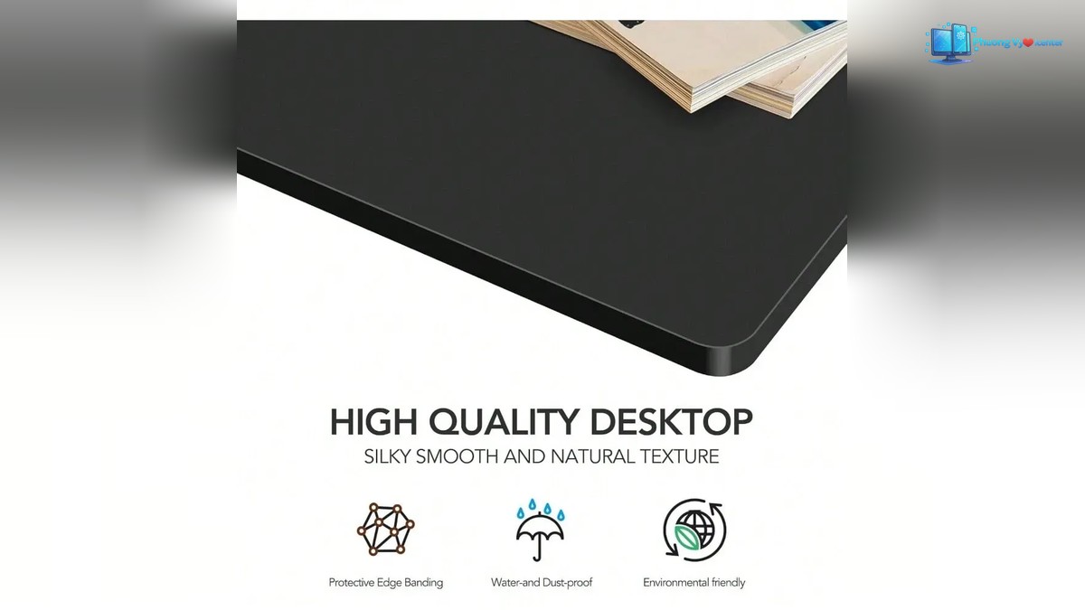 Mặt bàn gỗ MDF Manson SmartDesk/SpaceDesk được bo tròn các cạnh