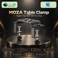 Ngàm kẹp bàn MOZA Table Clamp trên đế tròn với nền công nghệ