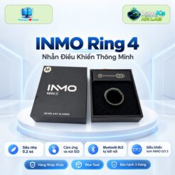 Nhẫn thông minh INMO Ring 4 màu đen trên đế tròn với nền công nghệ