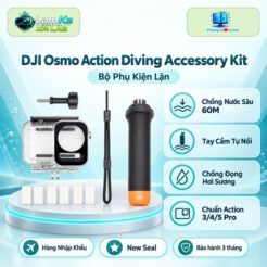 Bộ kit lặn DJI Osmo Action trên đế tròn với nền công nghệ
