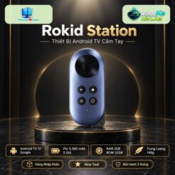 Rokid Station Gen1 trên đế tròn với nền công nghệ