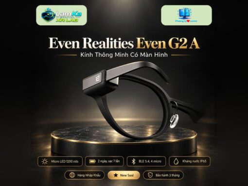 Kính thông minh Even Realities Even G2 A trên đế tròn với nền công nghệ