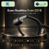 Kính thông minh Even Realities G2 B đặt trên đế tròn với phông nền công nghệ