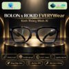 Kính thông minh AI BOLON x ROKID EVERYWear trên đế tròn, nền công nghệ
