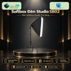Đèn Softbox Studio SB02 trên đế tròn với nền công nghệ
