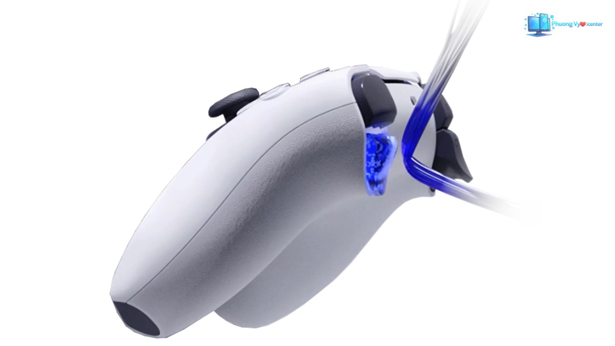 Tay cầm Sony DualSense minh họa chức năng nút cò Adaptive Triggers