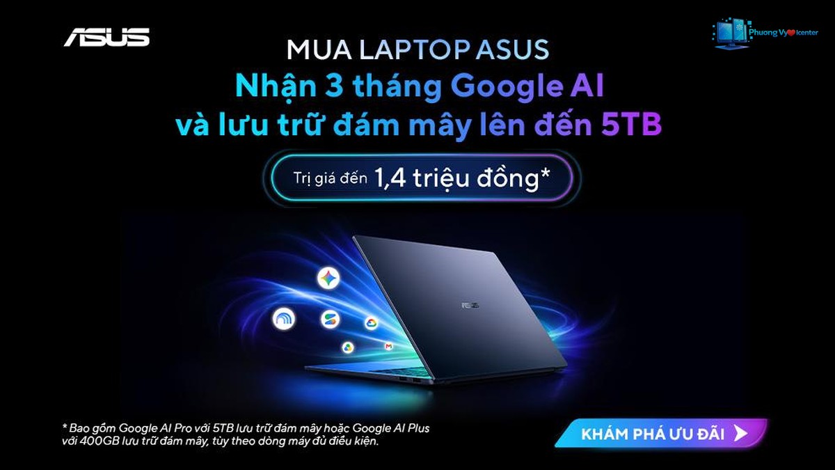 Nhận ngay 3 tháng miễn phí Google AI & lưu trữ đám mây đến 5TB