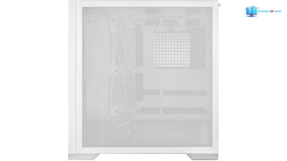 ASUS TUF Gaming GT302 ARGB White với tấm lưới trắng phủ gần toàn bộ mặt hông