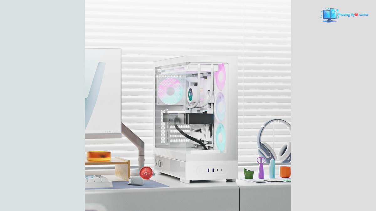 Vỏ case NZXT H510 với thiết kế ngoại thất tối giản