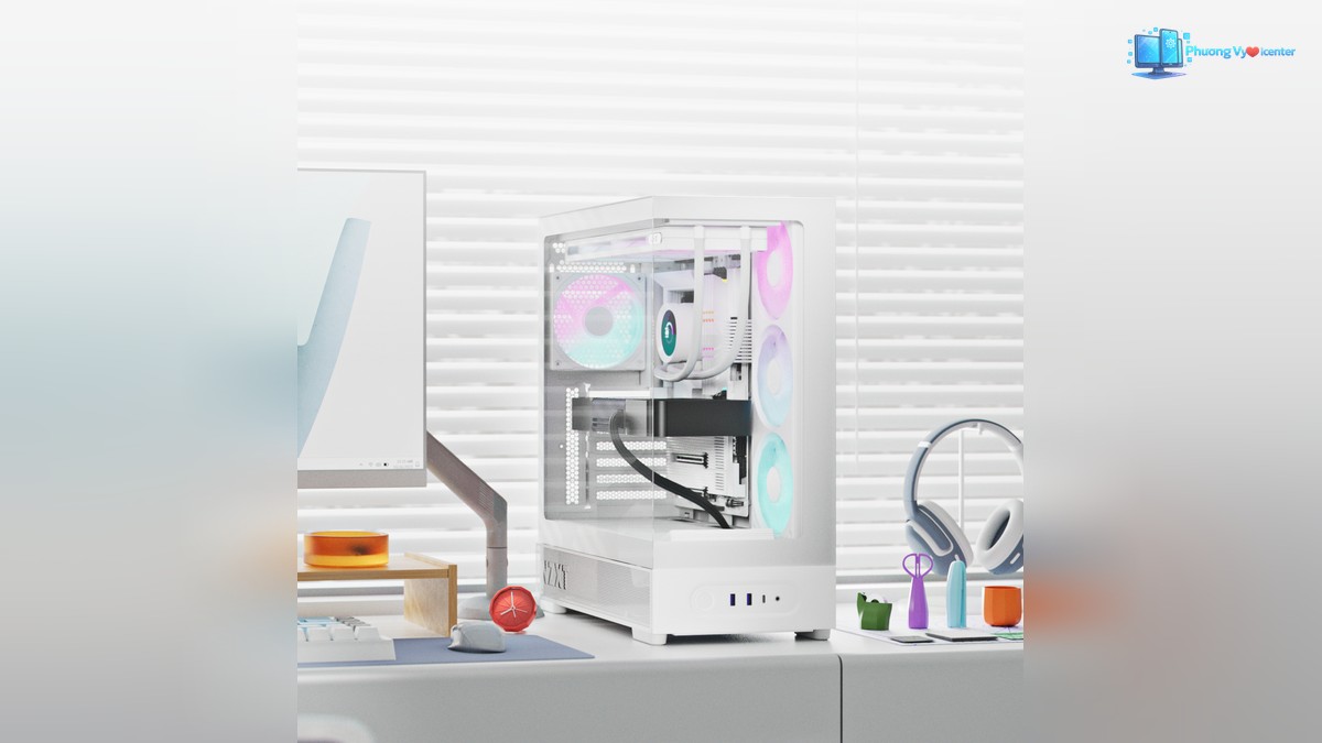 Vỏ case NZXT H510 với thiết kế ngoại thất tối giản