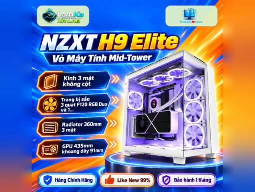 Vỏ Case NZXT H9 Elite - White - Like New