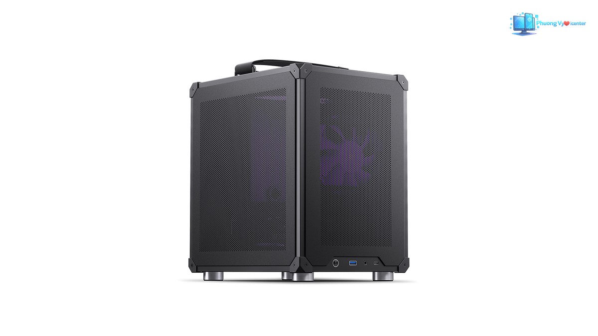 Vỏ case Jonsbo C6 Handle màu đen với thiết kế Mini Tower