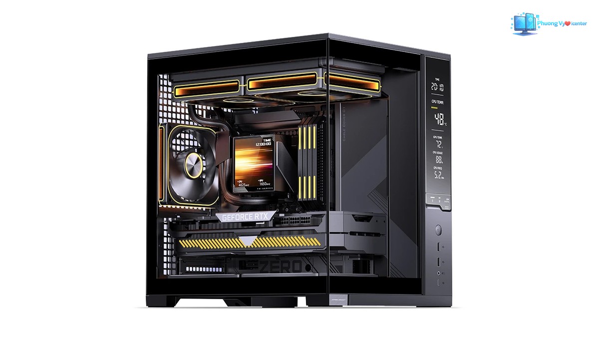 Hình sản phẩm vỏ case Jonsbo D34 bản màu đen