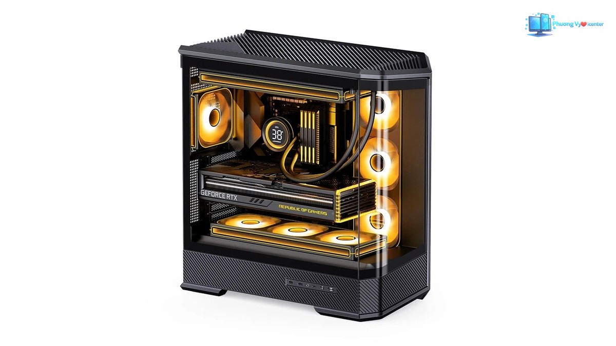 Hình ảnh vỏ máy tính Jonsbo D400 phiên bản Black