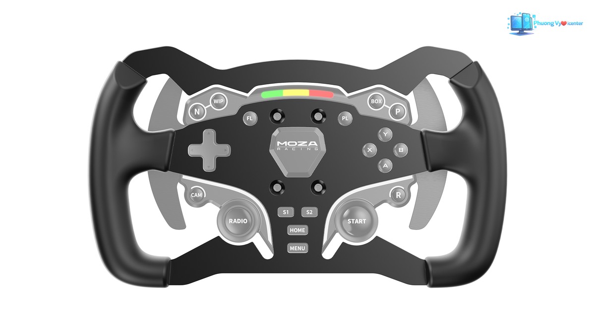 MOZA ES Formula Wheel Mod với vành kiểu Formula và tay nắm cao su