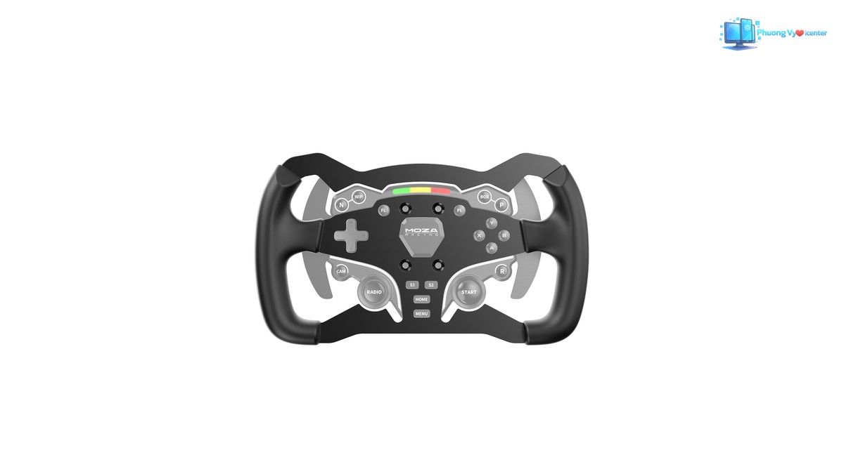 MOZA ES Formula Wheel Mod với vành kiểu Formula và tay nắm cao su