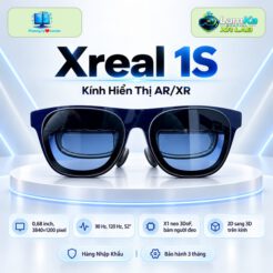 Kính XR XREAL 1S đặt trên đế tròn với nền công nghệ